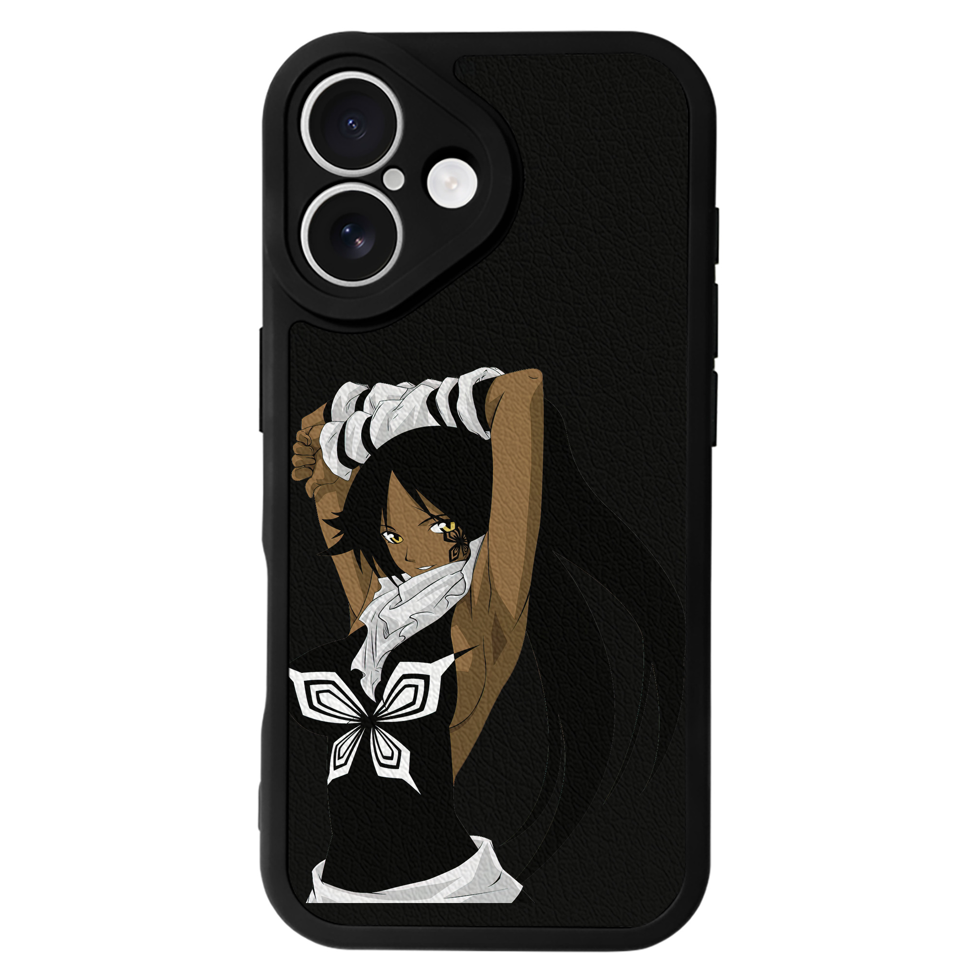 （画像用） ブリーチ 四楓院 夜一（しほういん よるいち） BLEACH Shihouin Yoruichi 【iPhone 16シリーズ対応】シリコンスマホケース（レザー調） 材質：シリコン
